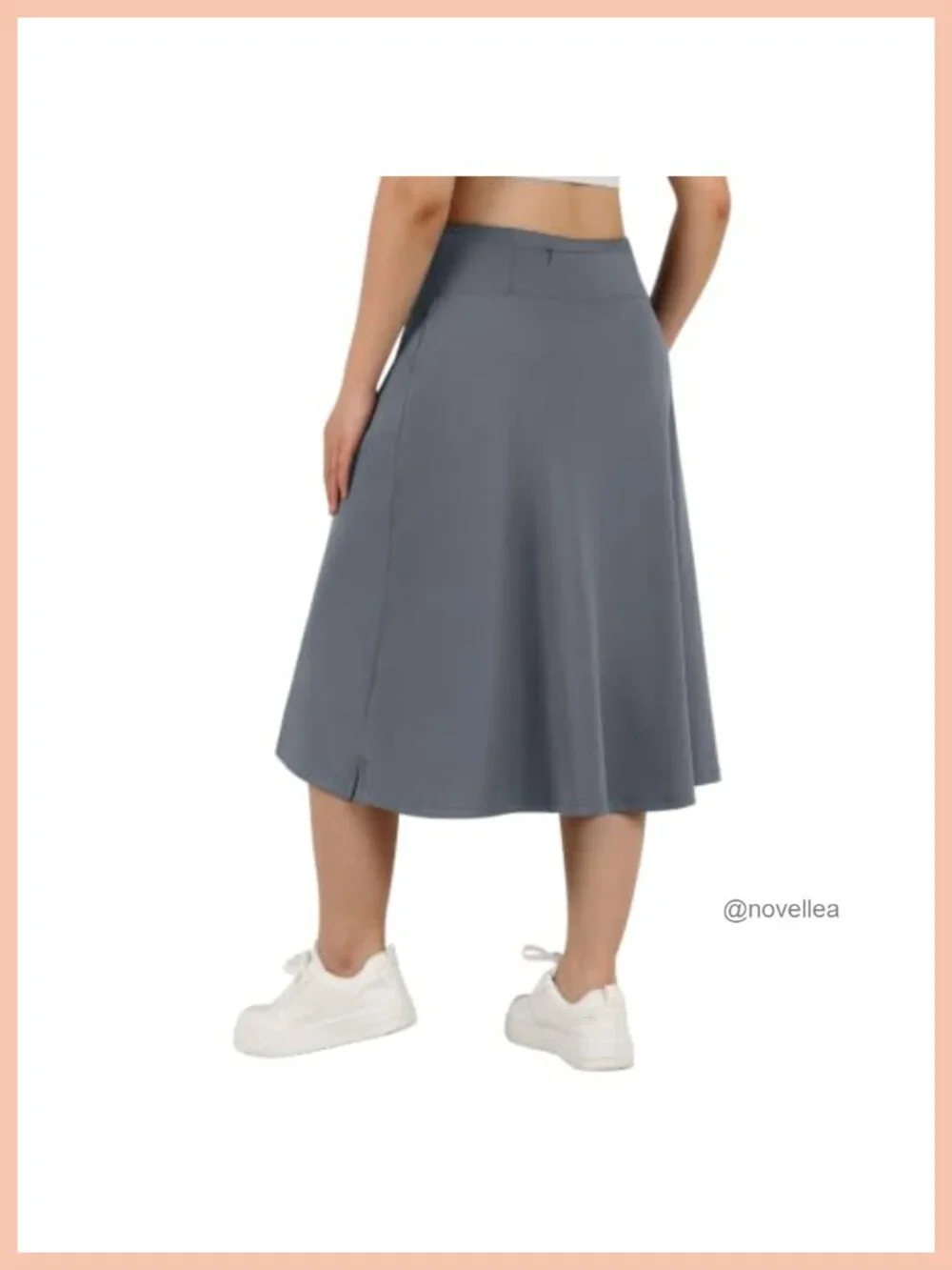 Women's Athletic Skort with Pockets High Waist Midi Skirt 6